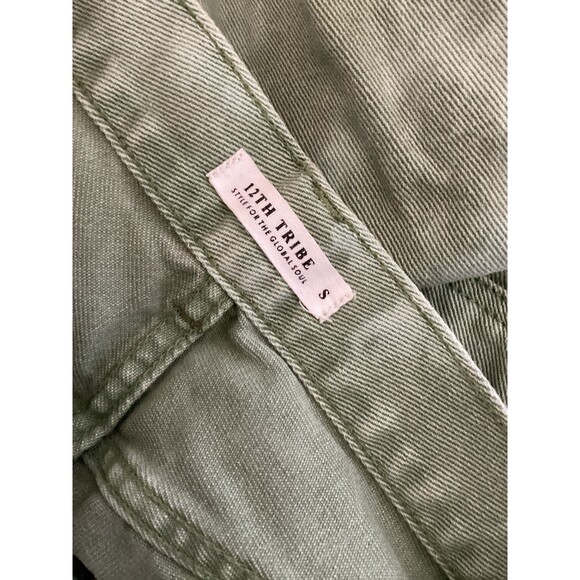 12th Tribe Green Tie Dye Tapered High Rise Jeans Button Fly S - Picture 4 of 6